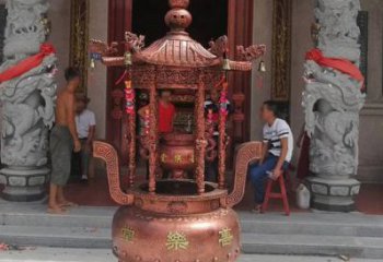 河南精致全铜小香炉雕塑