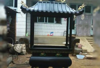 河南中领雕塑精美全铜香炉古典雕塑