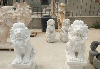河南传承欧式历史的狮子雕塑
