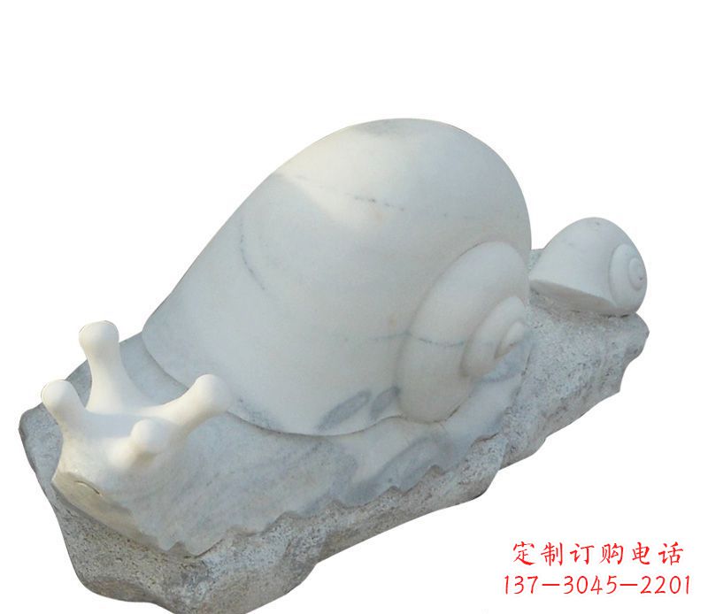 河南蜗牛石雕公园动物摆件