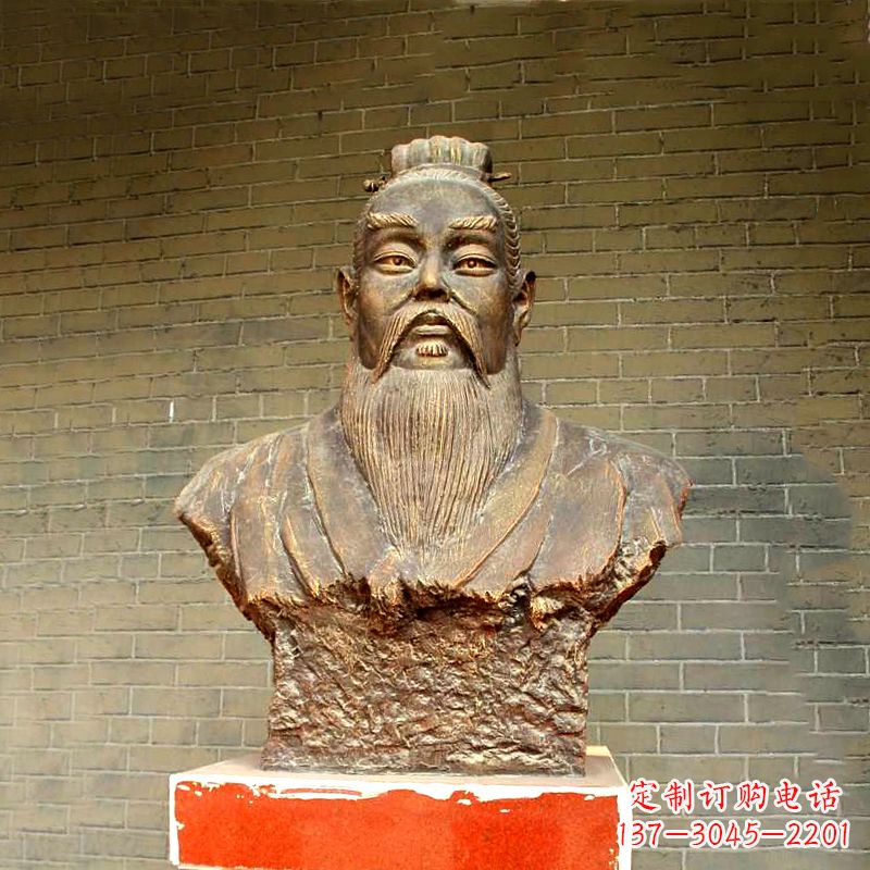 河南五帝之帝喾半身像胸像雕塑