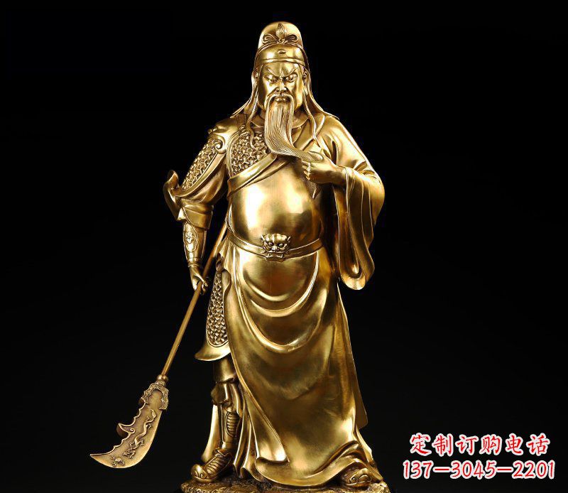 河南武圣握刀关公铜雕