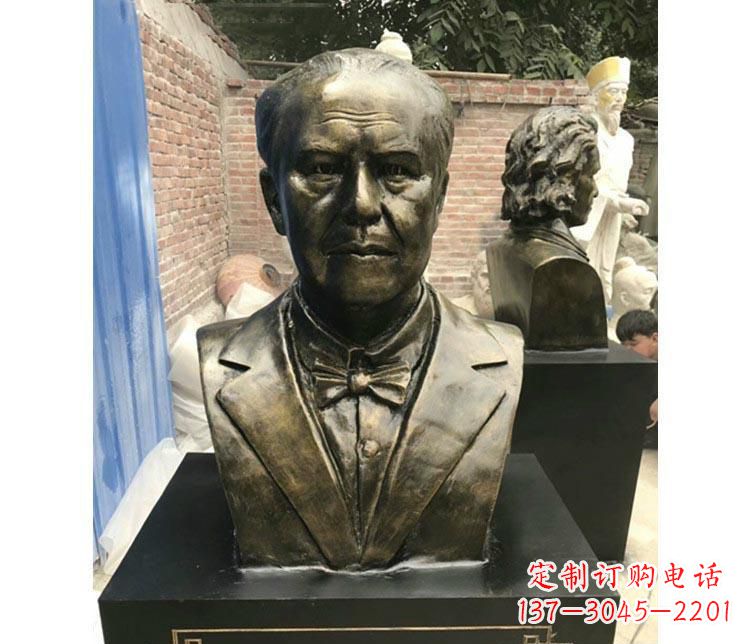 河南西方名人爱迪生胸像铜雕