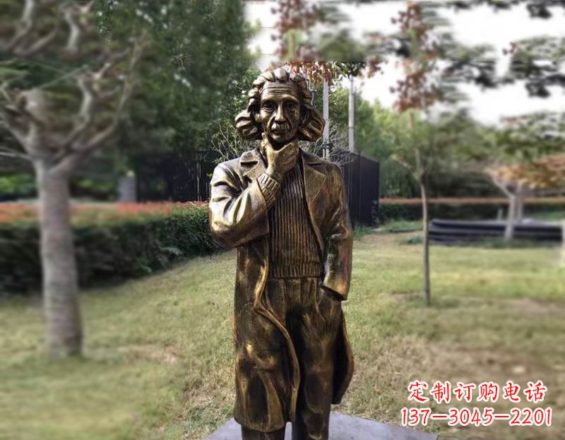 河南西方名人爱因斯坦铜雕