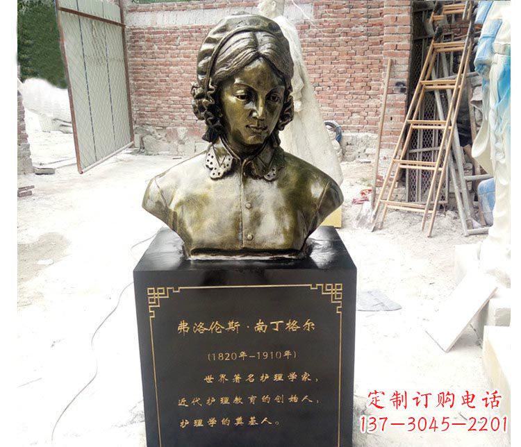 河南西方名人南丁格尔胸像铜雕