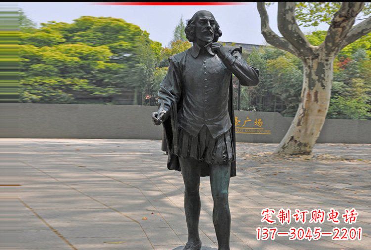 河南西方名人莎士比亚铜雕