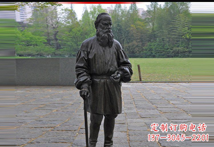 河南西方名人托尔斯泰铜雕