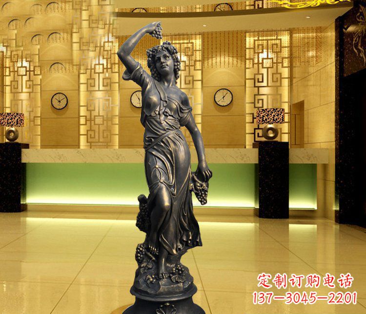河南西方女人别墅景观铜雕塑 (2)