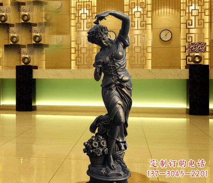 河南西方女人别墅景观铜雕