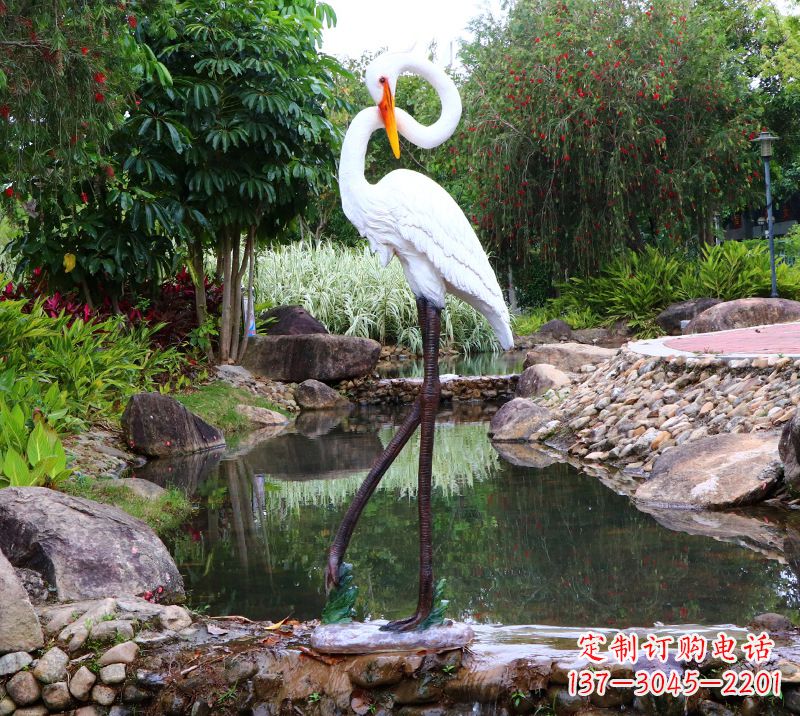 河南仙鹤雕塑摆件