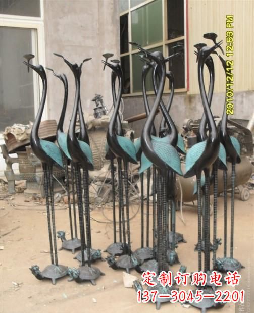 河南仙鹤动物铜雕