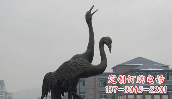 河南仙鹤公园景观铜雕