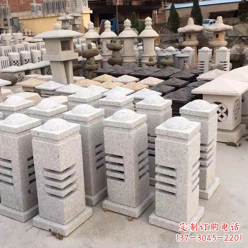 河南现代简约石雕灯笼