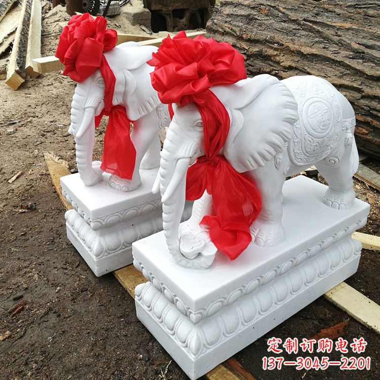 河南现代石雕大象