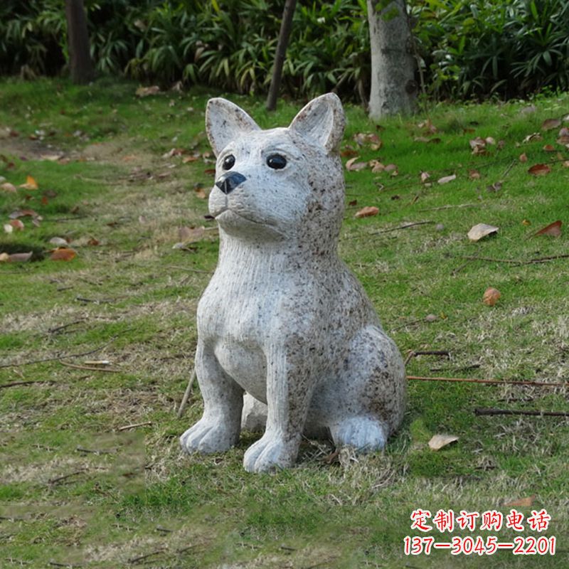 河南小狗花岗岩石雕
