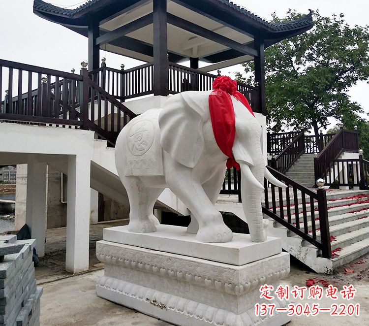 河南小孩大象石雕