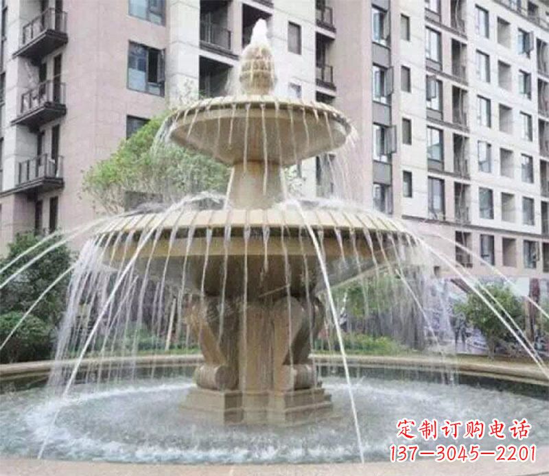 河南小区大型喷泉景观石雕