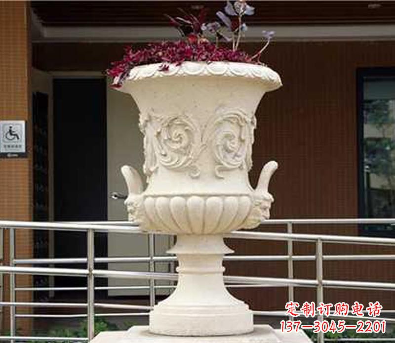河南小区花盆景观石雕