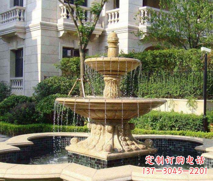 河南小区景观大型喷泉石雕 (2)