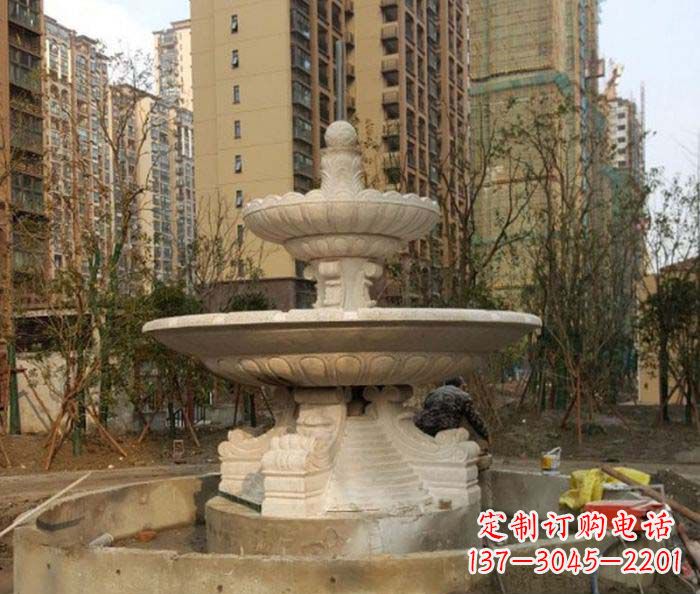 河南小区景观大型喷泉石雕 (3)