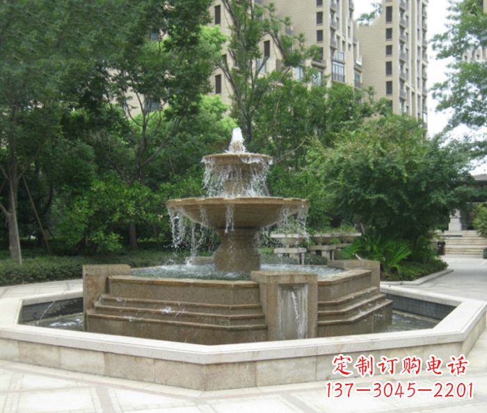 河南小区景观大型喷泉石雕 (7)