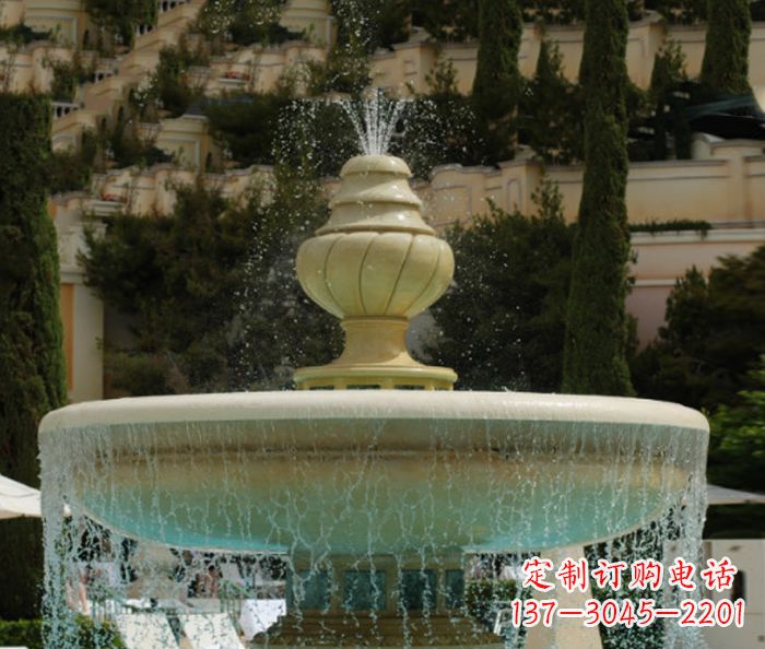 河南小区景观多层喷泉石雕_2