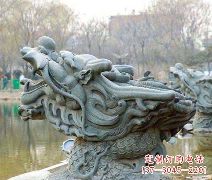 河南小区景观龙头喷泉石雕