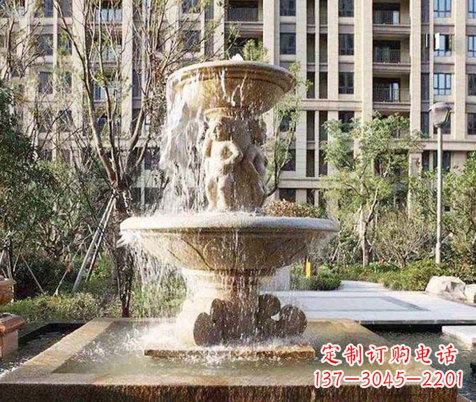 河南小区景观欧式喷泉石雕 (3)