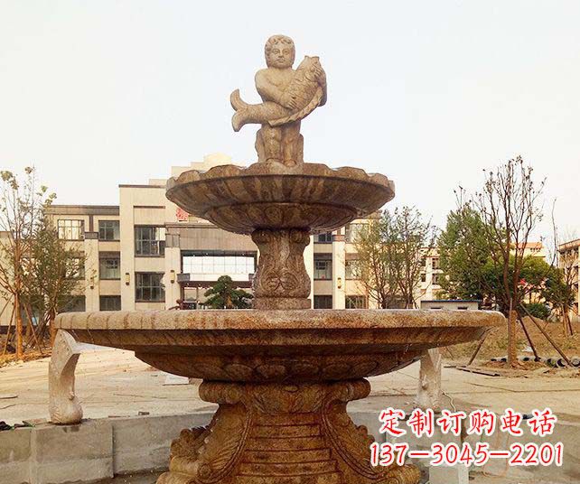 河南小区景观欧式喷泉石雕