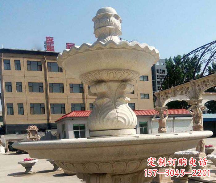 河南小区景观砂岩大型喷泉石雕