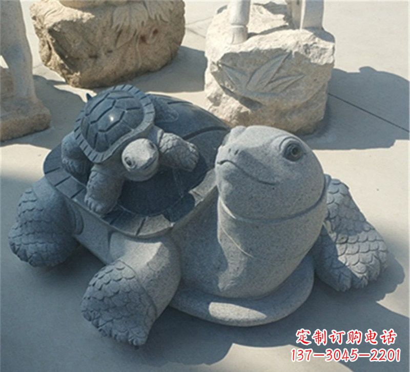 河南小区母子乌龟石雕