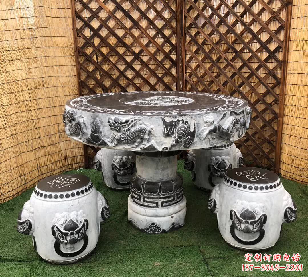 河南小区休闲创意石桌凳
