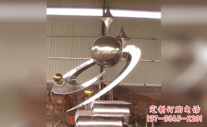 河南校园不锈钢书籍雕塑