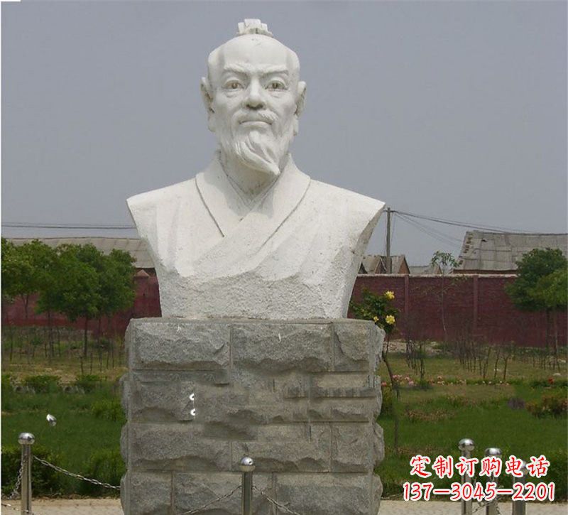 河南校园大理石张衡雕塑