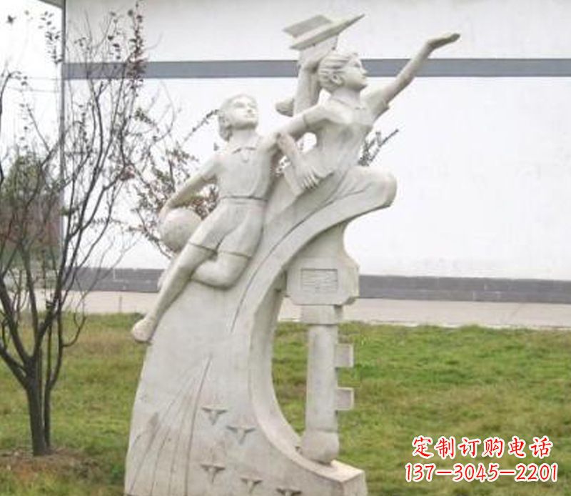 河南校园飞天学生石雕