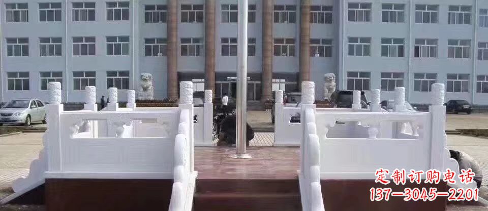 河南校园汉白玉升旗台石雕