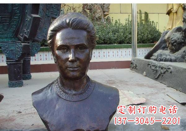 河南校园居里夫头像铜雕