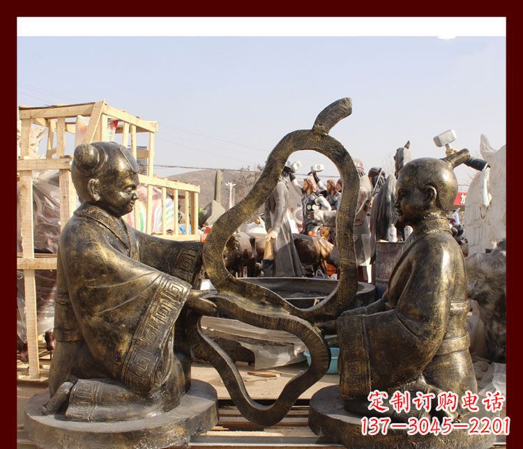 河南校园孔融让梨铜雕