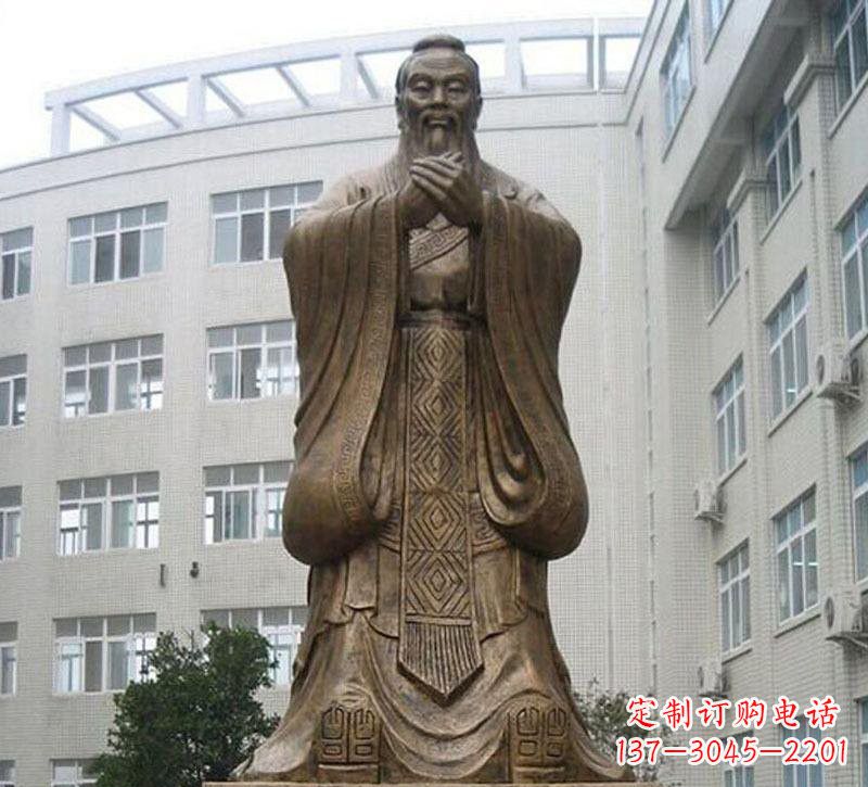 河南校园孔子铜雕222