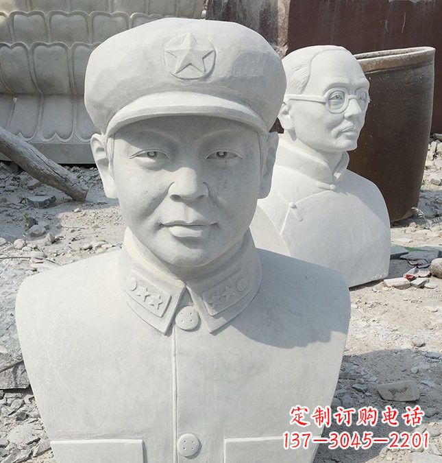 河南校园雷锋头像石雕