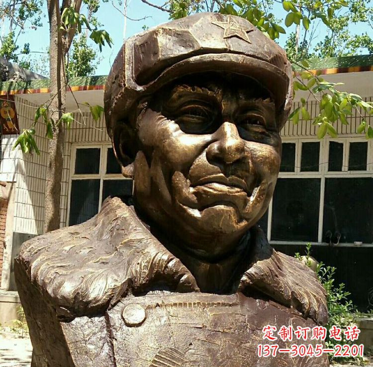 河南校园名人朱德胸像铜雕