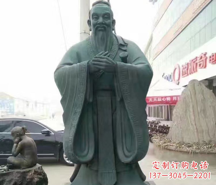 河南校园人物孔子行教像