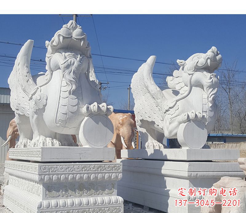 河南獬豸法院门口神兽石雕