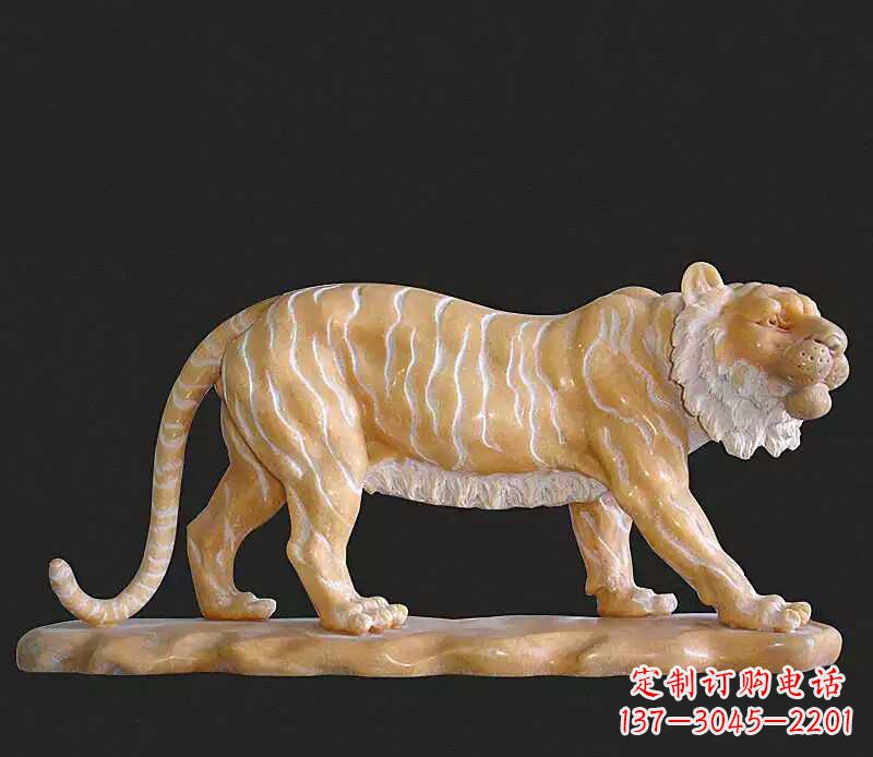 河南行走老虎石雕动物雕塑