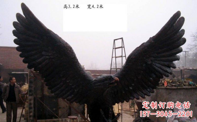 河南雄鹰展翅老鹰铜雕