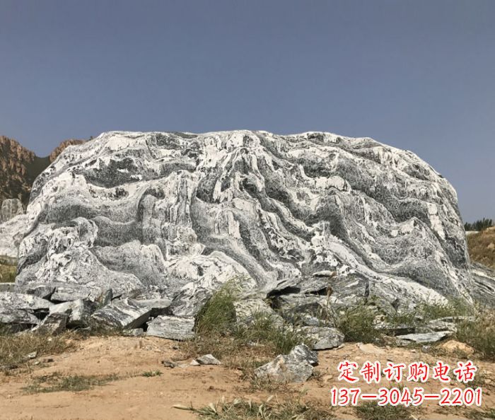 河南雪浪石假山公园景观石雕 (2)