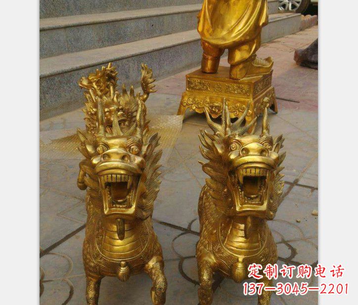 河南银行铜雕麒麟雕塑