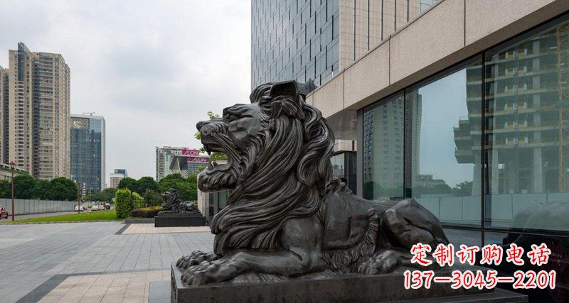 河南银行铜狮子汇丰狮铜雕