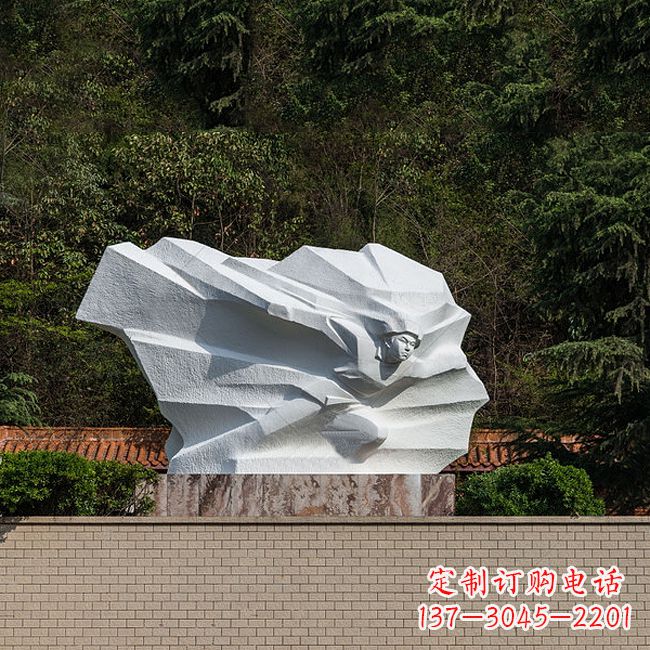 河南英雄人物黄继光景区景点汉白玉石刻雕塑