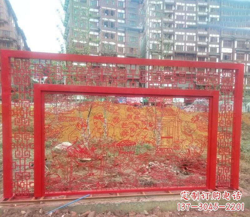 河南迎春福字剪纸雕塑